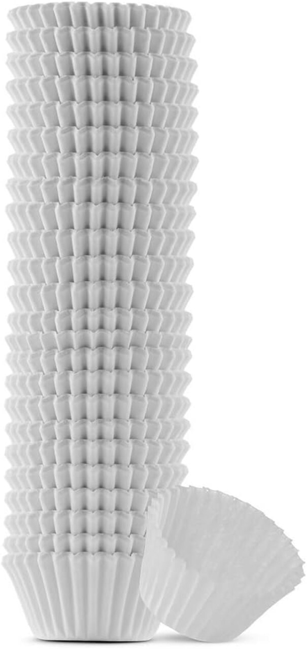Mini White Cupcake Liners | 500 Paper Baking Cups | Greaseproof No Smell Cupcake Wrappers | Muffin Liners for Desserts & Candies Cupcake Liner for Holidays, Birthdays & Protein Balls